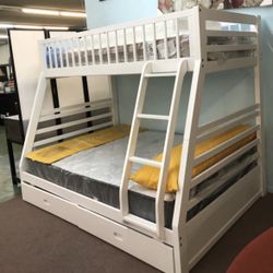 🚚Hot Deal🚚Brand New Wooden Twin Full Bunk Bed Frame $599, Delivery Available 