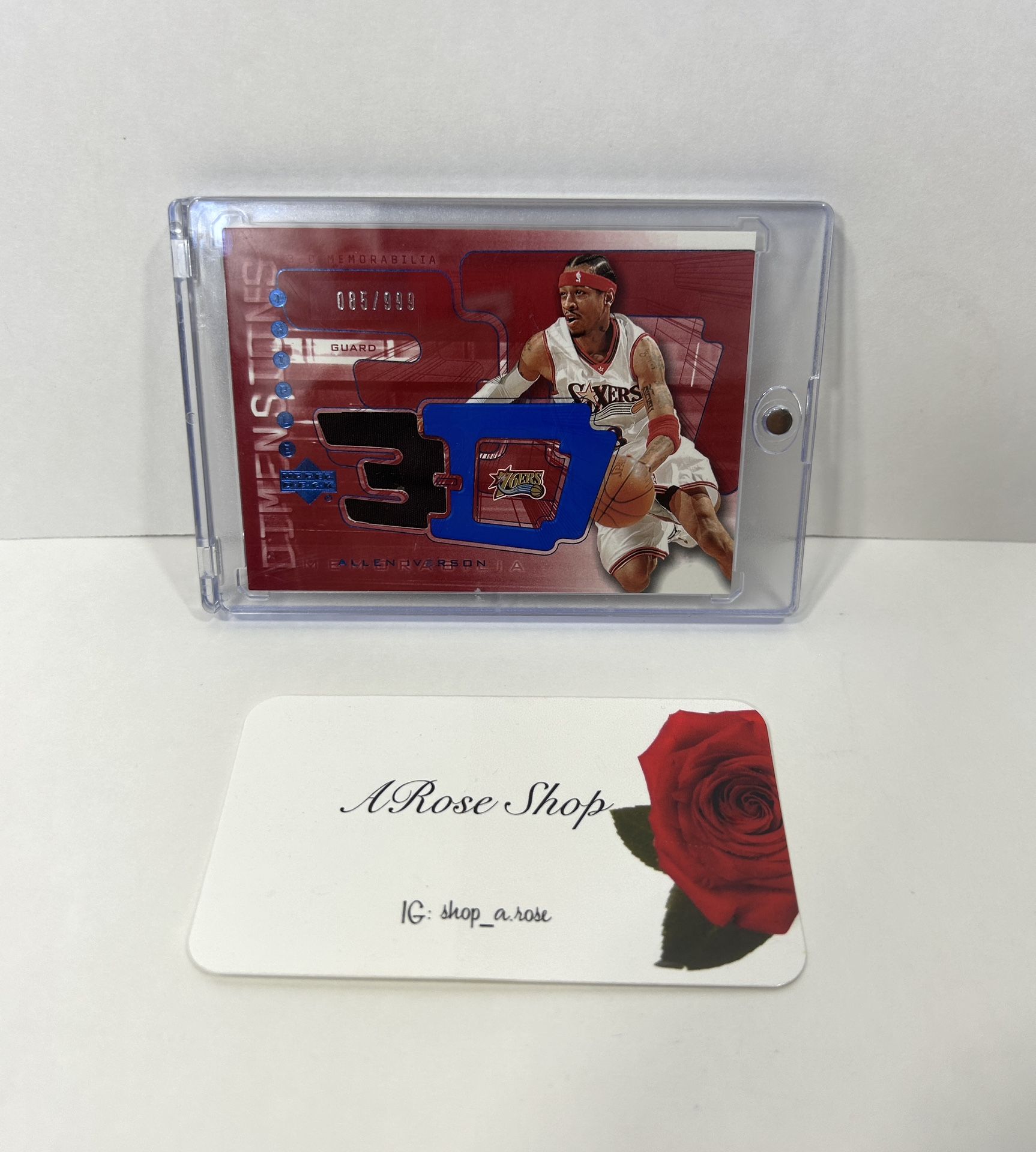 2003-04 Upper Deck Triple Dimensions 3-D Allen Iverson Game Used #3DW2 085/999