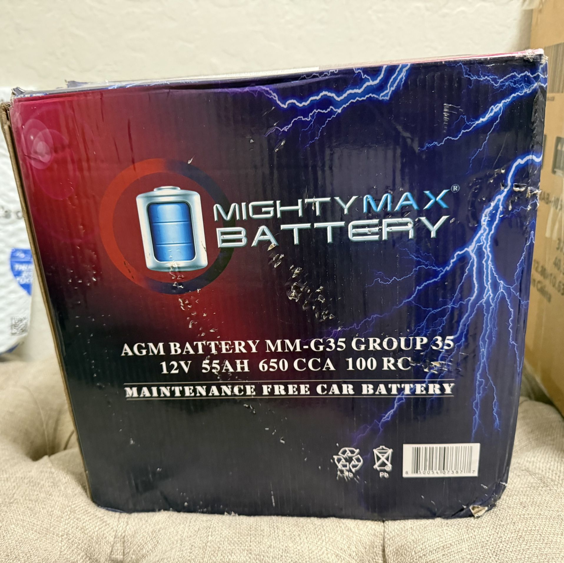Brand new unopened car battery for sale