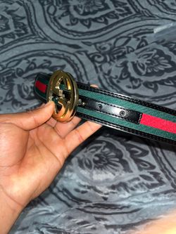 Gucci men’s stripe belt