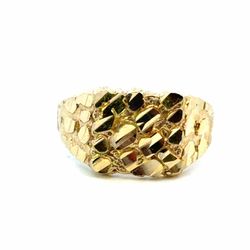 Woman’s Ladies 10k Yellow Gold Nugget Ring Size 6.5 GP3134911