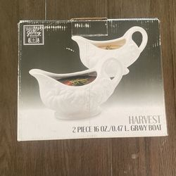 2 Piece 16 Oz Harvest Gravy Boat