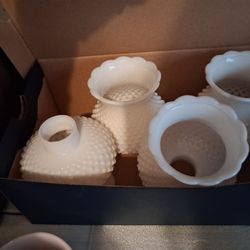 Vintage Set Of 4 Ceramic Light Holders 