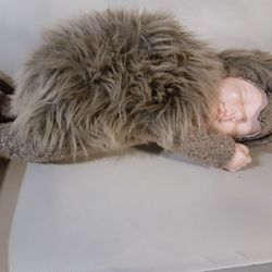 1998 Anne Geddes Baby Doll Plush Hedgehog Outfit 16" Long Large Unimax Toys