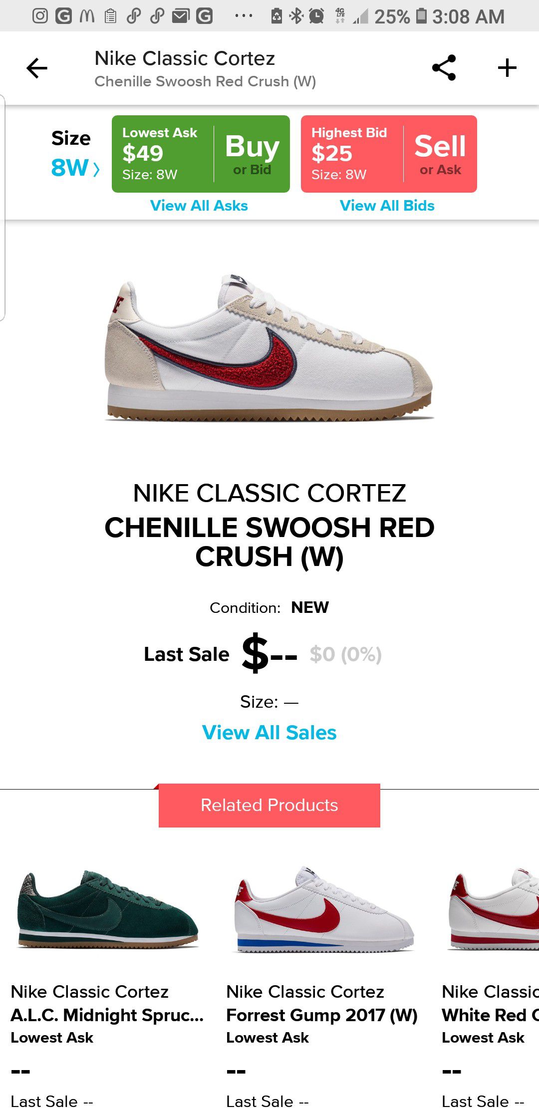 Andes Allemaal Strak Nike Cortez Chenille Swoosh Red Crush for Sale in Huntington Park, CA -  OfferUp