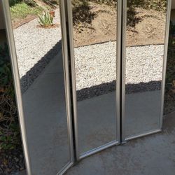 Trifold Metal Mirrors