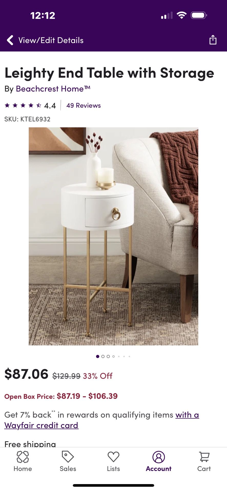 End table with Storage