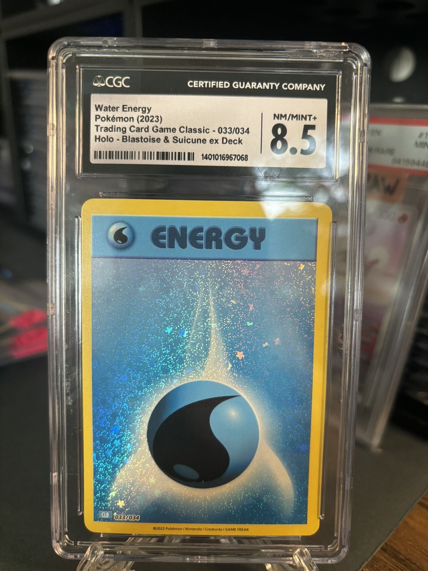 CGC 8.5 NM/MINT+ Water Energy #33 (2023) Pokemon TCG Classic: Blastoise Deck English