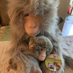 Vintage Discovery Channel Snow Monkeys Plush