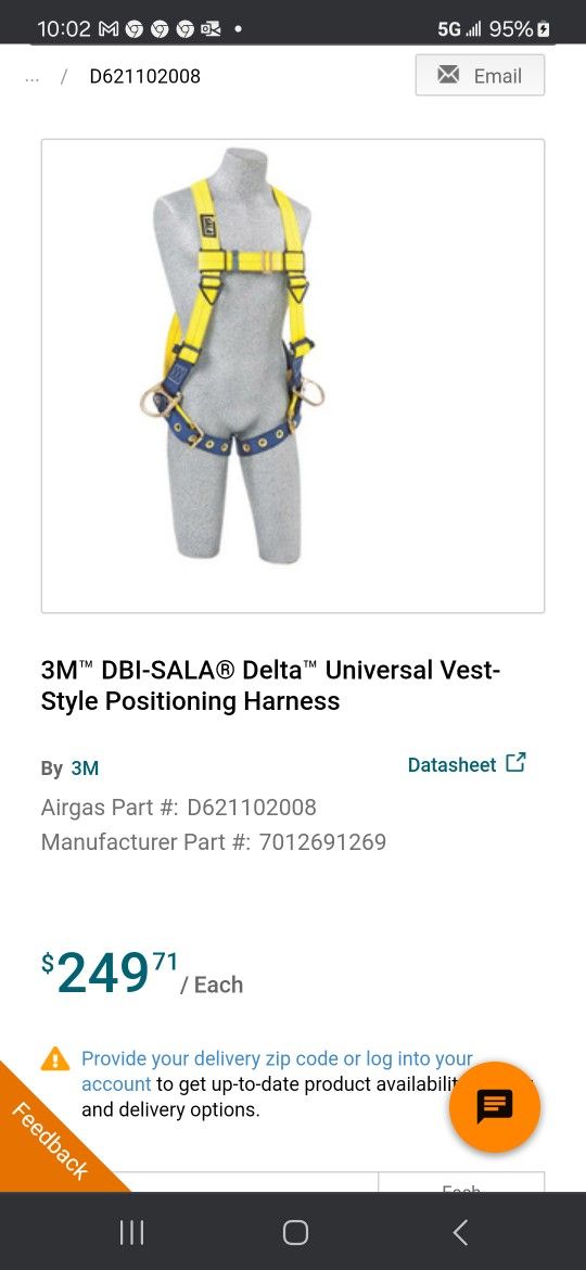 Sala Dbi Harness-READ DESCRIPTION