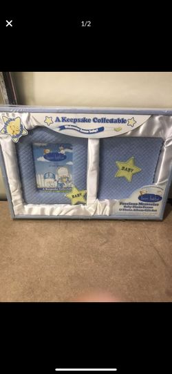 Baby keepsake picture frame and album