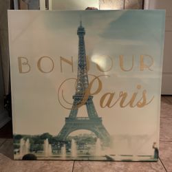 24x24 Bonjour Paris Art