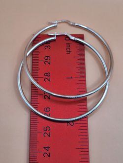 925 Silver Big Hoops. Local Pickup And Shipping Available 