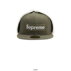 Supreme Ear Flap Box Logo Fitted Hat Size 7 1/8