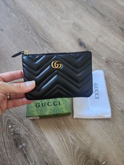 GG black wallet pouch