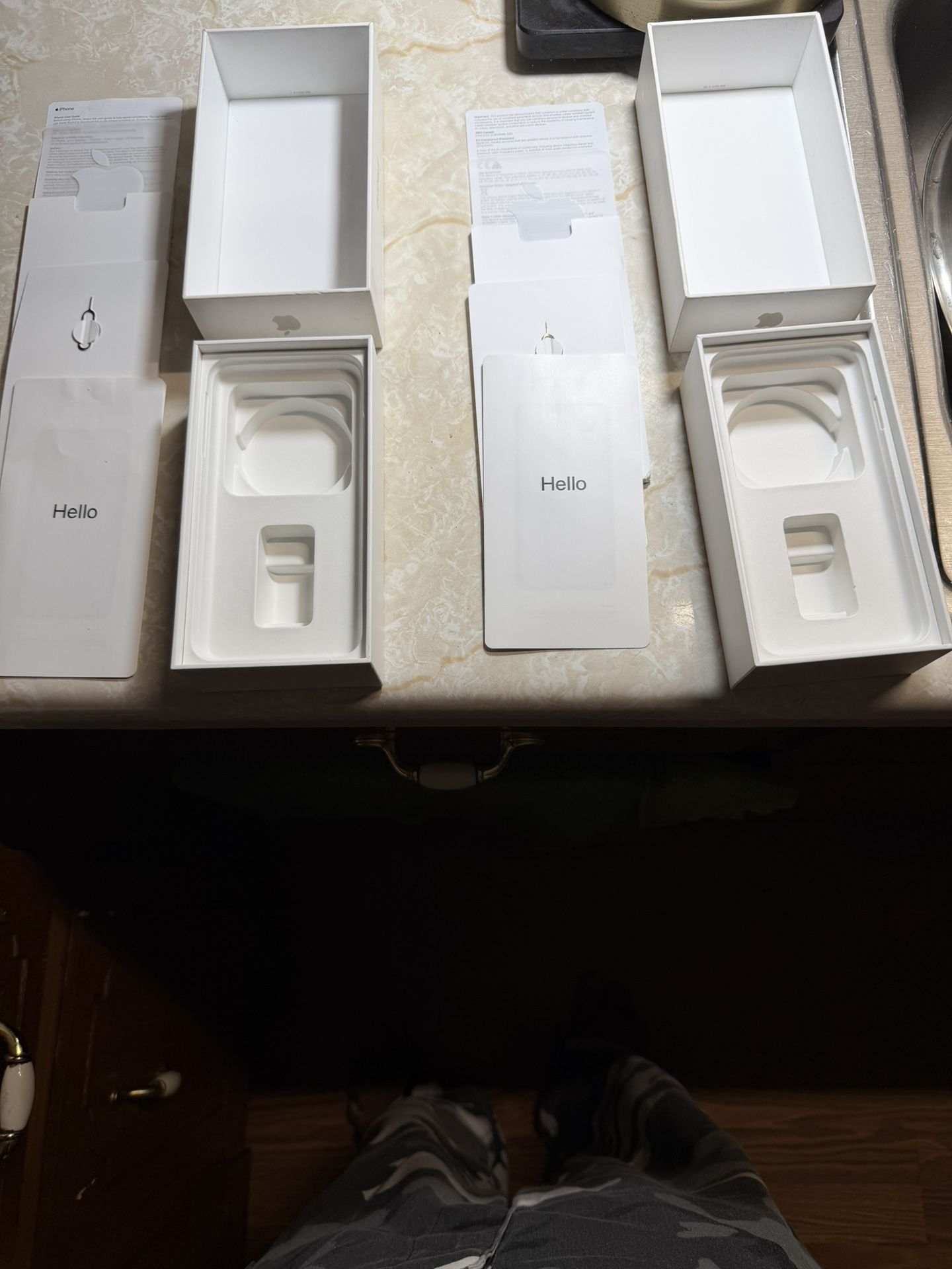 Two Sets of Apple iPhone 13 Pro Max Packaging / No iME-EID/Serial #