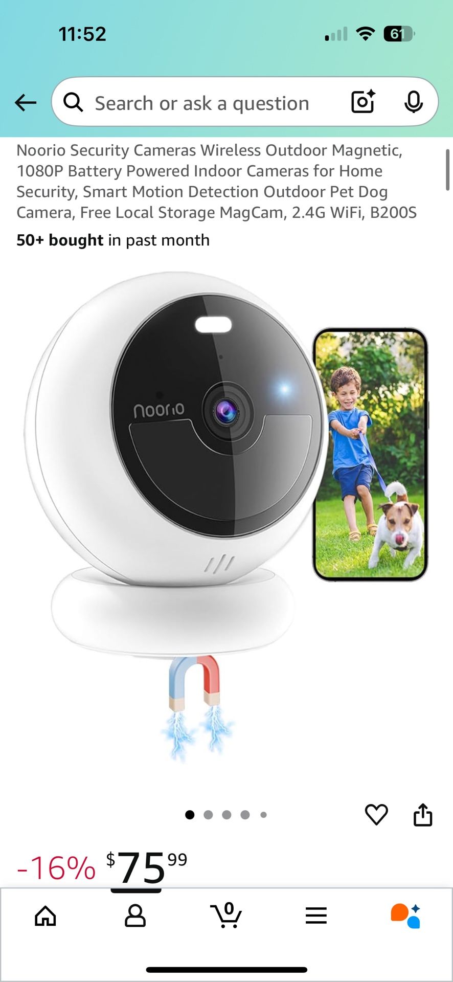 Security Cameras Wireless Outdoor Magnetic