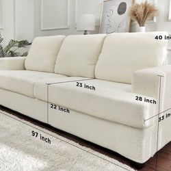 Boucle White Sectional 