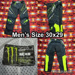 Monster Energy By Oneal MX Racing Motocross Pants Mens Size 30x29