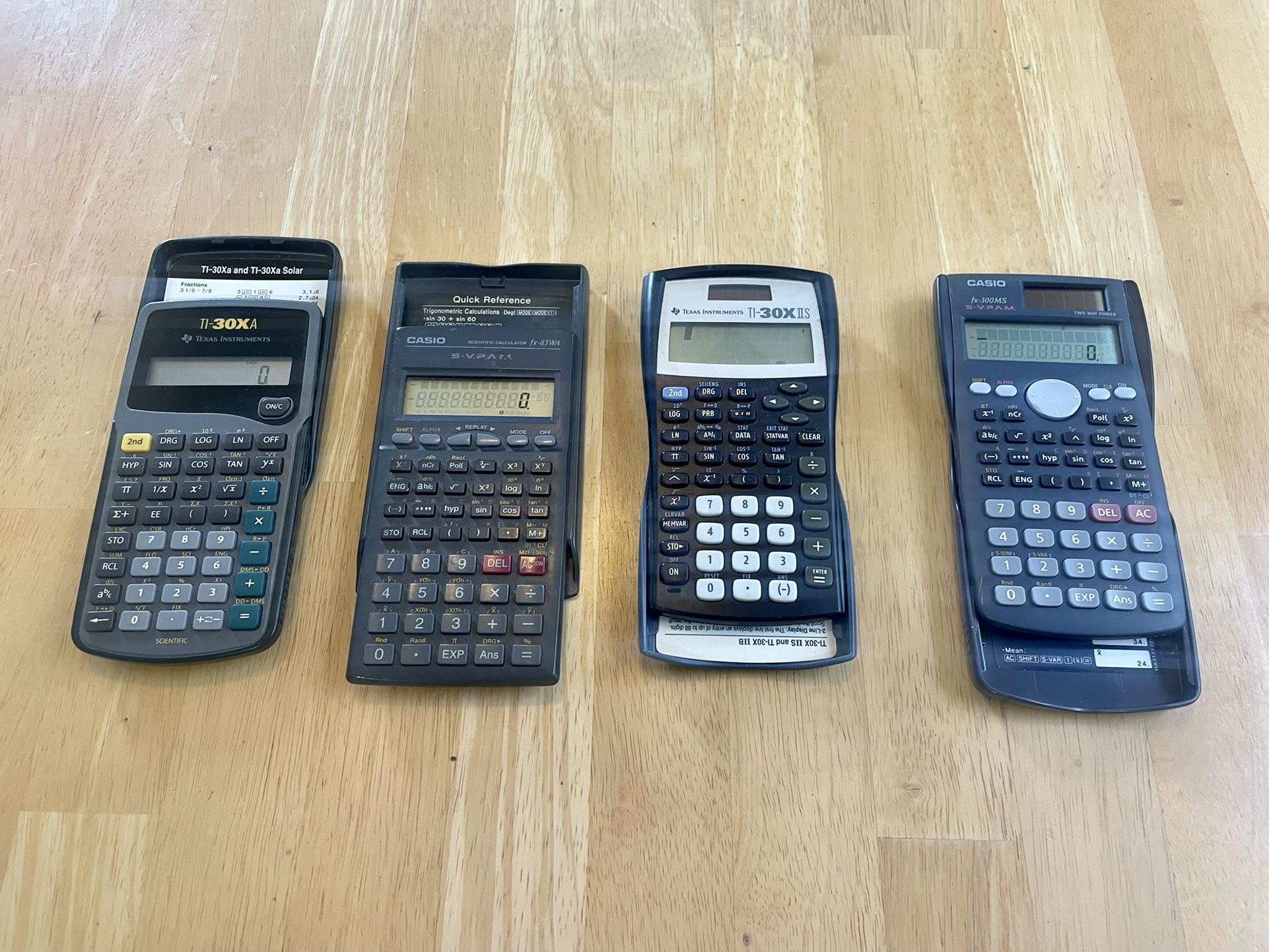 Lot of 4 Scientific Calculators