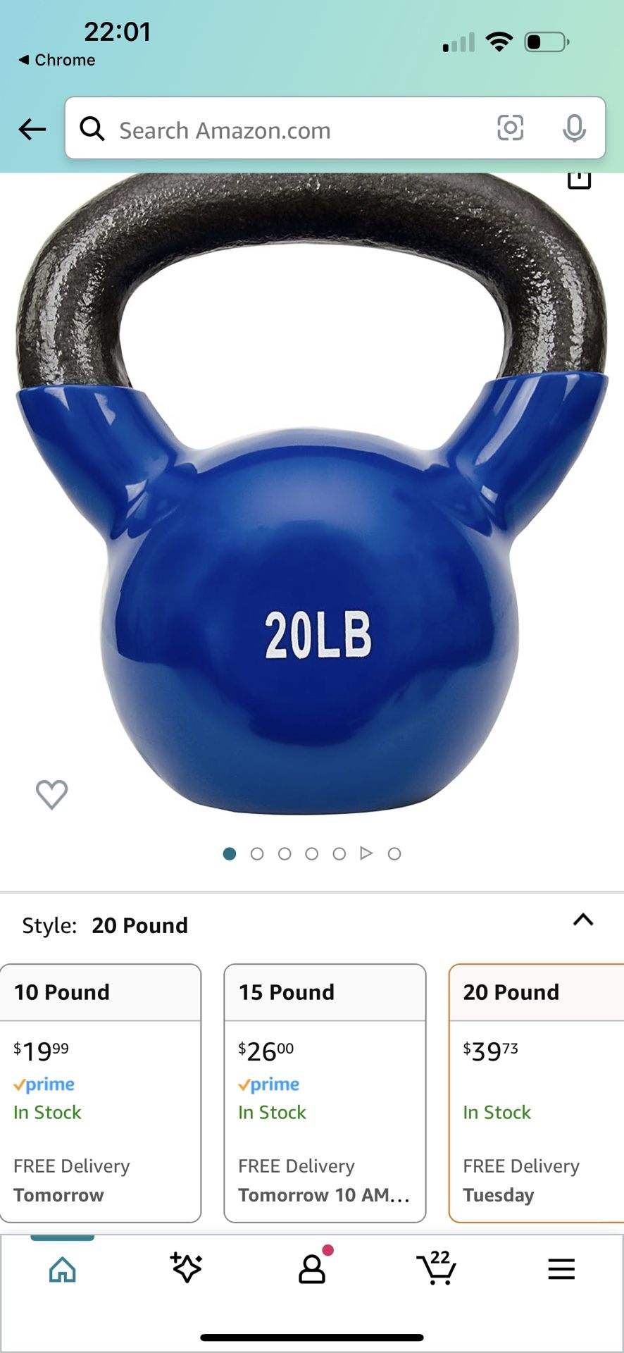 kettlebell 10 Lbs &20 Lbs
