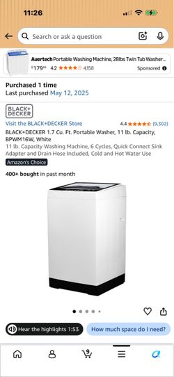Washer and drier . apartment size
