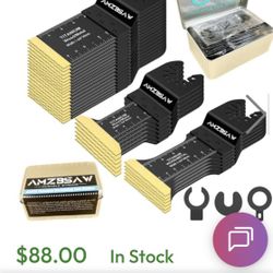 AMZBSAW 32PCS Titanium Oscillating Saw Blades Metal Cutting, Multi Tool ...