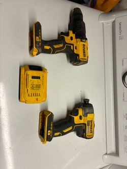 DeWalt 20 V impact brushless. Impact and hammer drill with battery.