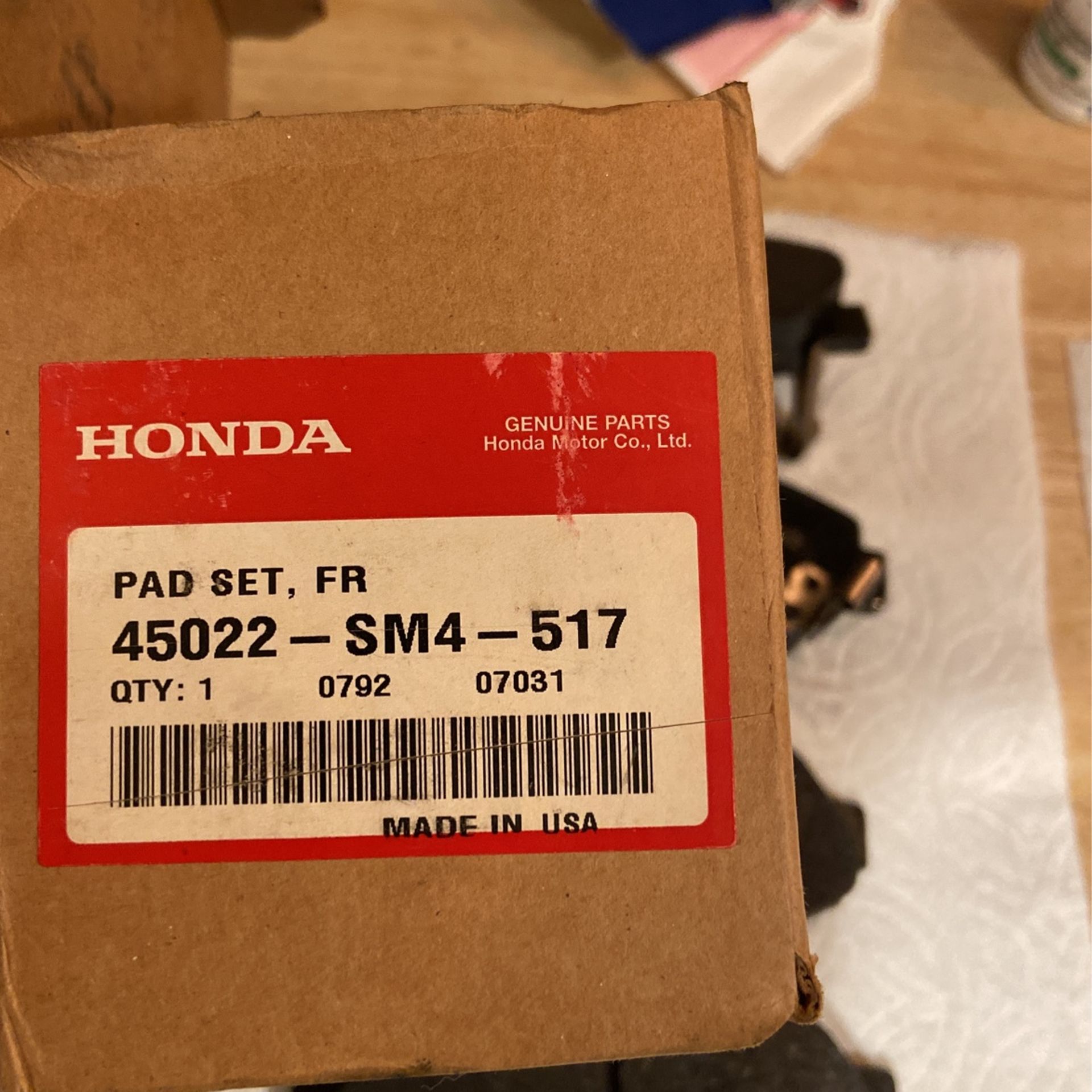 Front Break Pad Set For Honda
