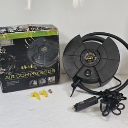 12 Volt Air Compressor 150 PSI /Built In Hose & Cord Storage Excellent 