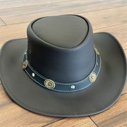 Western Style Shower Proof ,Leather Hat 