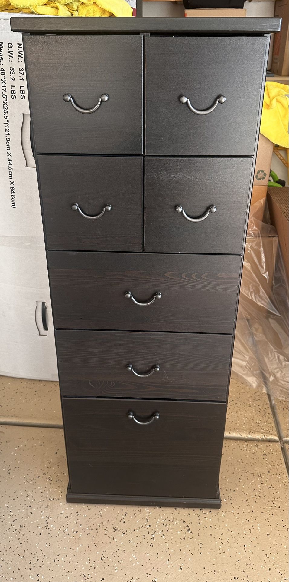 IKEA Chest Of Drawers Black/ Brown