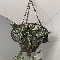 Cast Iron Plant Hanger And Cross Wall Decor 