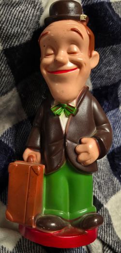 Vintage Stan Laurel plastic bank 13.5 inches Rare 1972 Laurel and Hardy