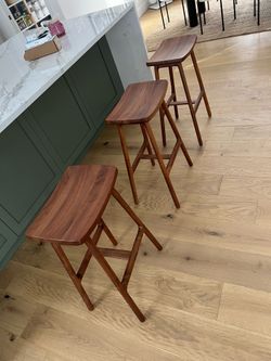 Article Walnut Counter Stools