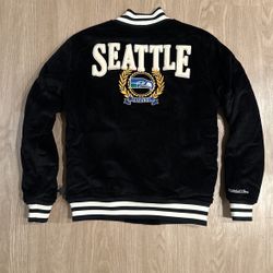 Size Large - Mitchell And Ness Seattle Seahawks Corduroy Sherpa Jacket NBA Basketball - New Era 47 Supreme