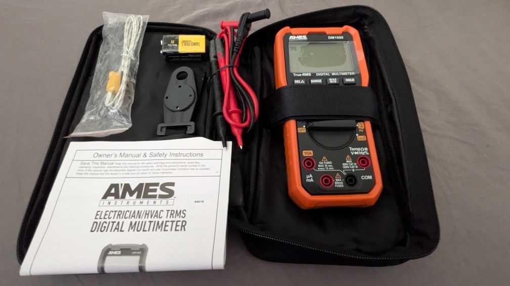 AMES INSTRUMENTS DM1000 Electricians HVAC Contractor TRMS Multimeter