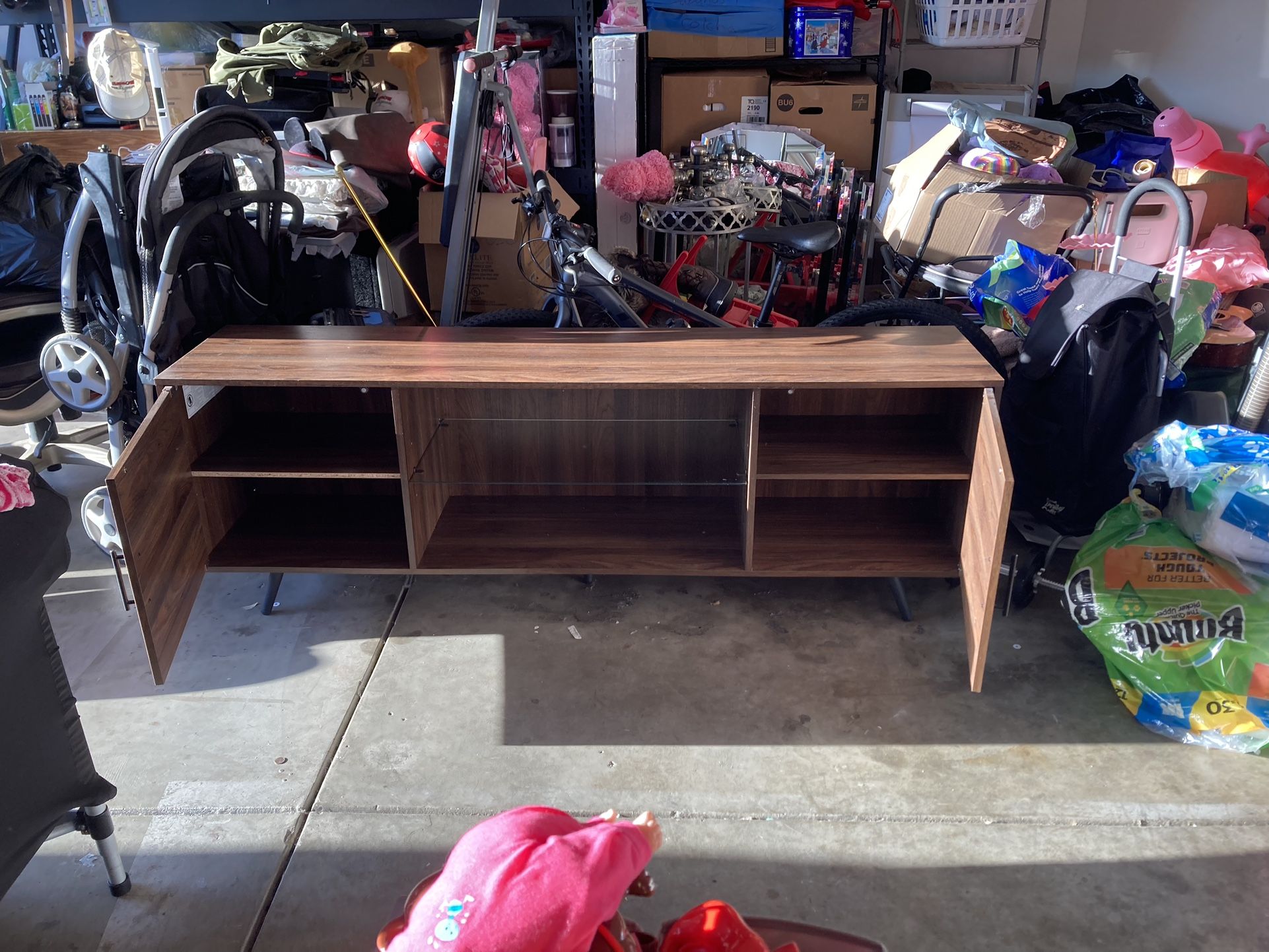 Semi-new TV Stand Storage Shelf