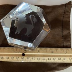 Paper Weight Spode Lion Geometric Cristal