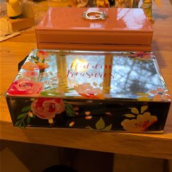 2 Glass Jewelry Boxes