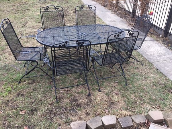 Vintage Sunbeam Wrought Iron Patio Set For In Elmwood Park Il Offerup Vintage Sunbeam Wrought Iron Patio Set, Sunbeam Patio Furniture