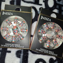 TWO BRAND NEW PACKS OF PRESS ON NAILS NO FLAWS VERY GOOD QUALITY!SELLING TOGETHER SEE PICS EACH PACK HAS 24 NAILS IN EACH