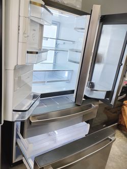 Stainless French door top cooling bottom freezing with warranty