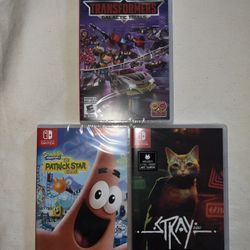 Nintendo Switch Family & Casual Lot – 3 Sealed Games (Transformers, SpongeBob, Stray)