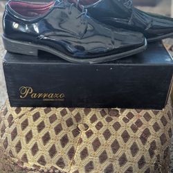 Parrazo designed In Iitaly Black Pantent Men's Shoe