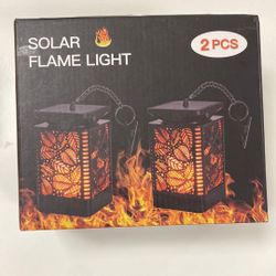Solar Flame Hanging Lights. (2pieces)