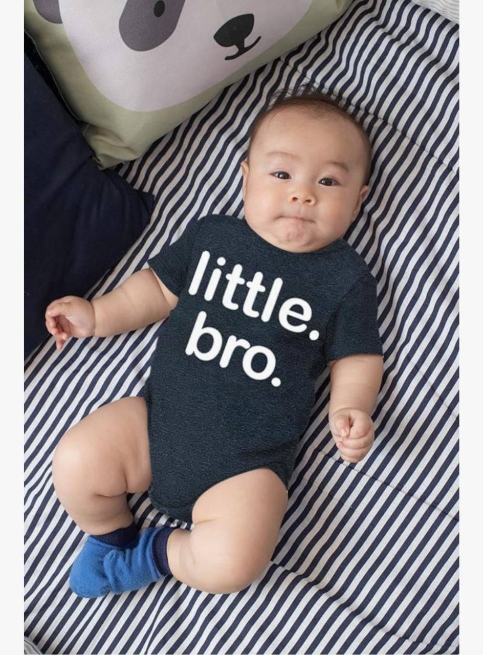 Unordinary Toddler little brother newborn outfit for boys little bro baby shower boy romper bodysuit. Color Black. Size 12 months