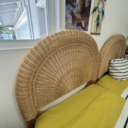 Twin Rattan Beds -2 Available 