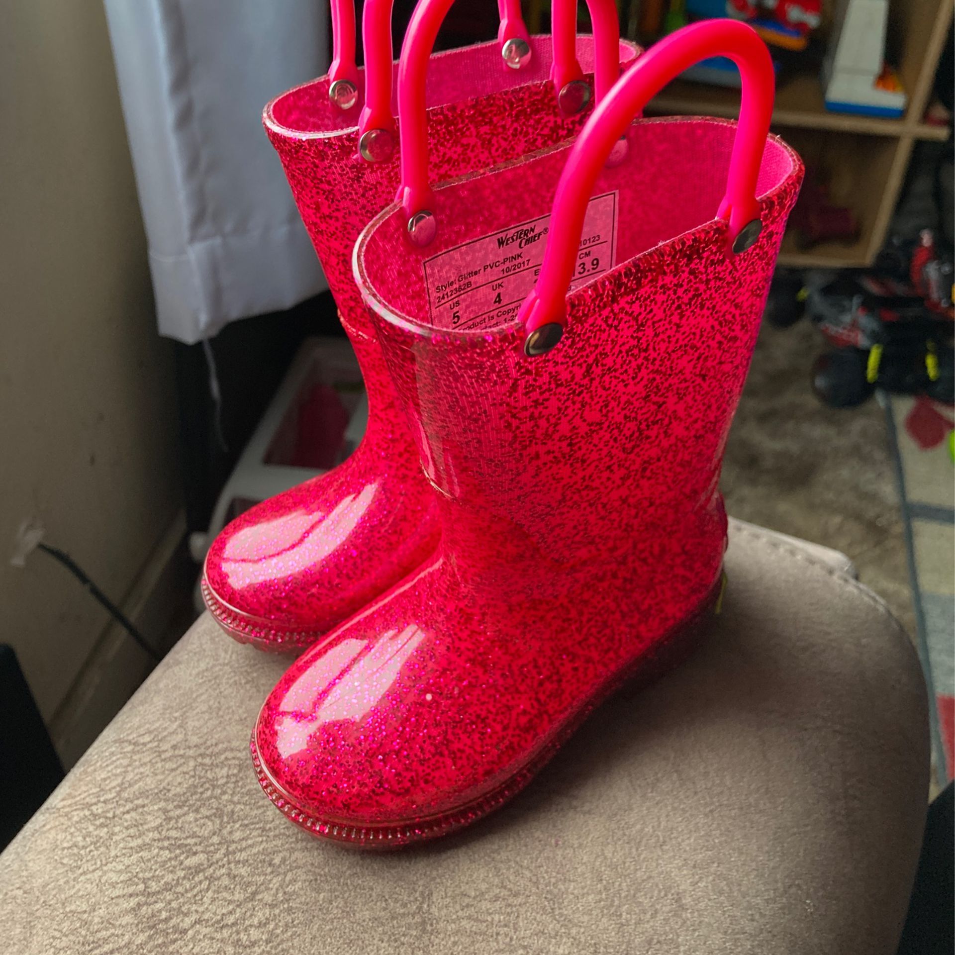 Toddler Glitter Rain Boots