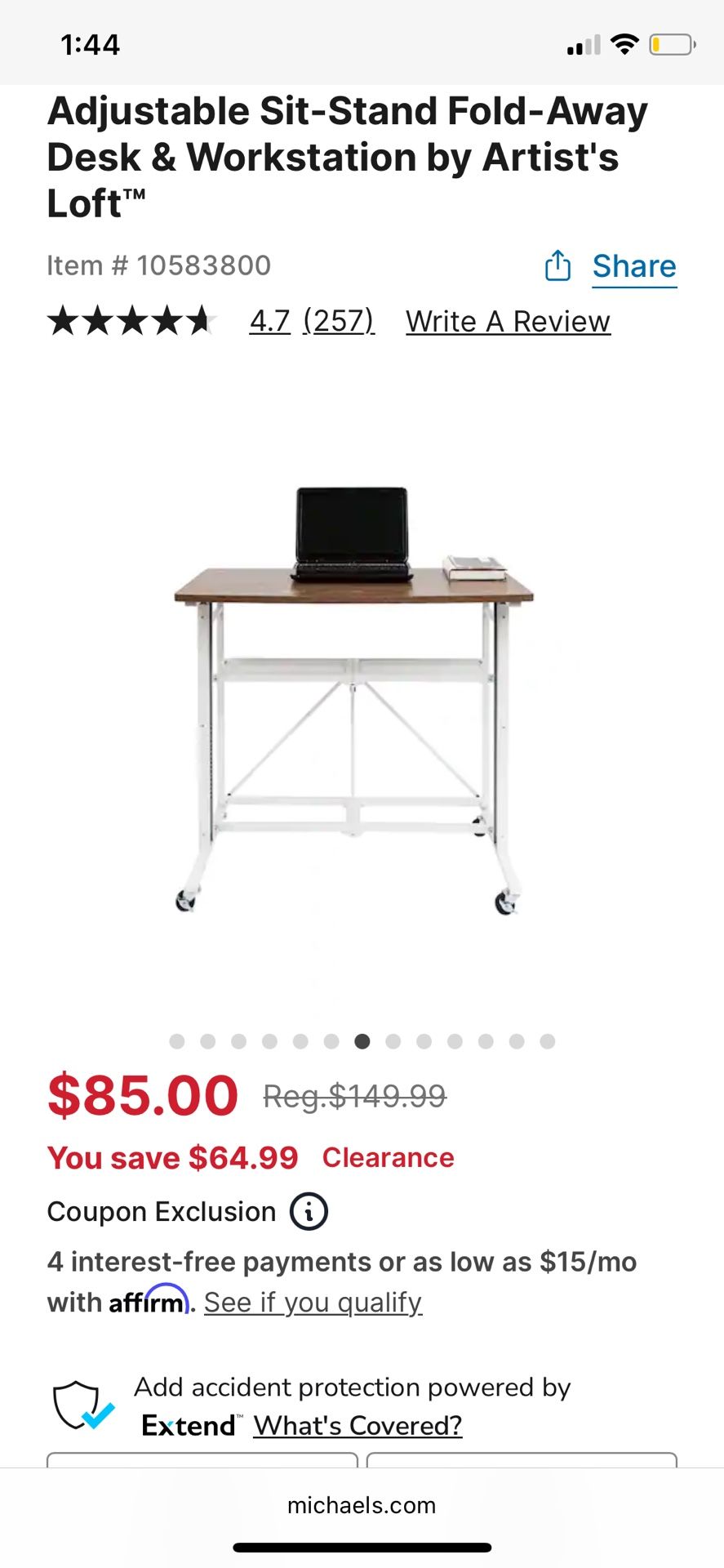 Foldable Standing desk
